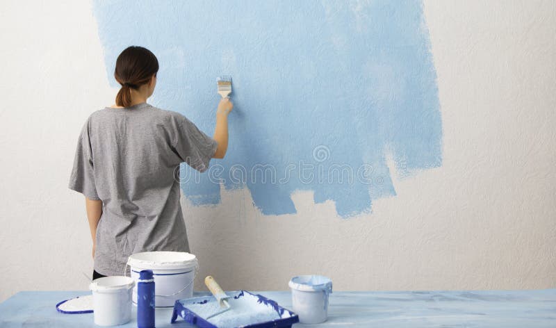 Paint roller colour wall texture in