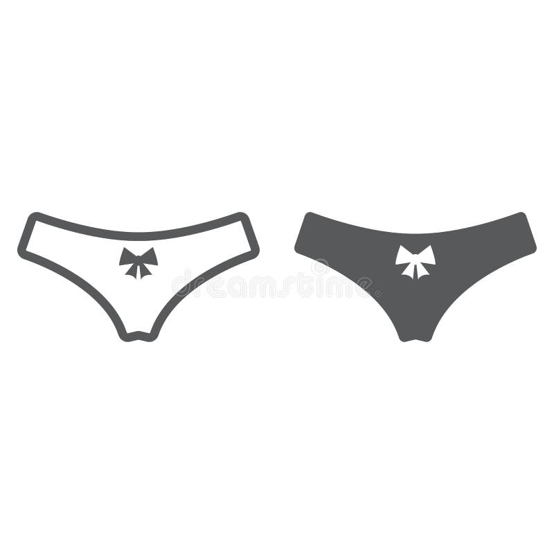 Panties line icon. underwear pants sign. women undies lingerie • wall  stickers linear, website, app