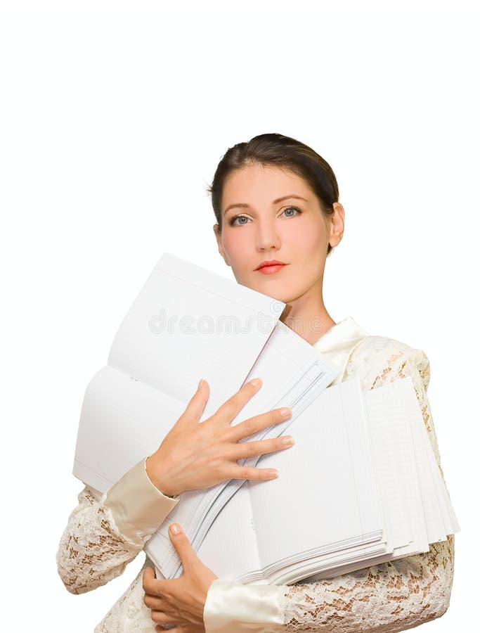 Woman with paper