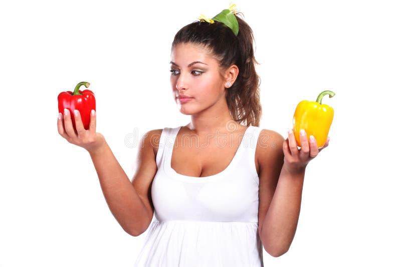 Woman and pepper