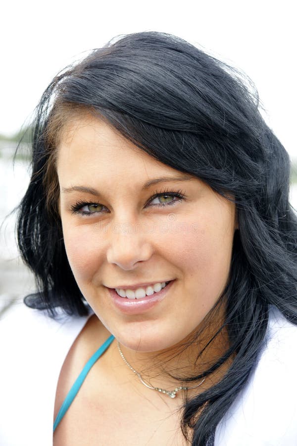 Woman with perfect teeth and smile looking you stock images Woman with perfect teeth and smile looking you stock images