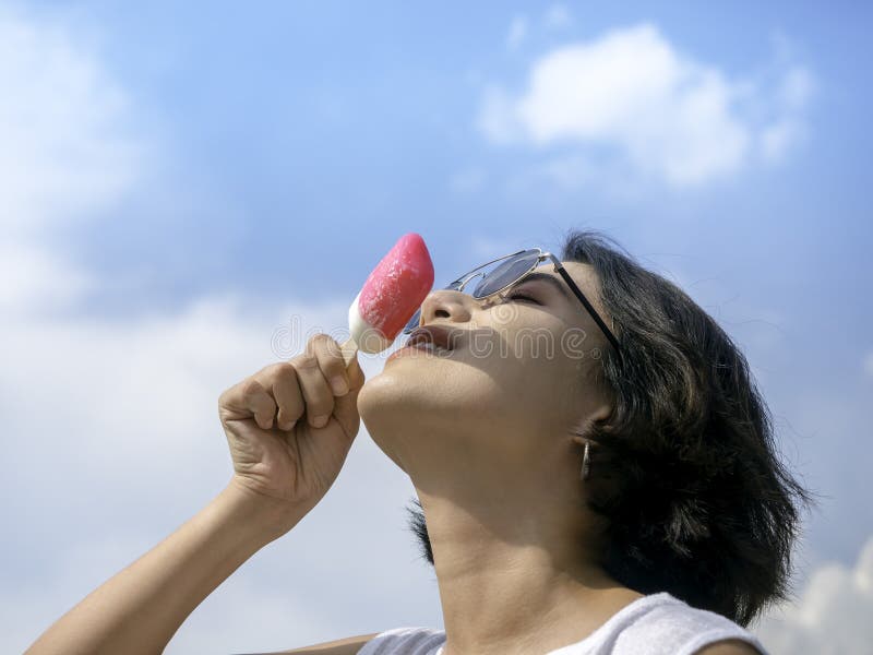 Asian Sucking On A Popsicle