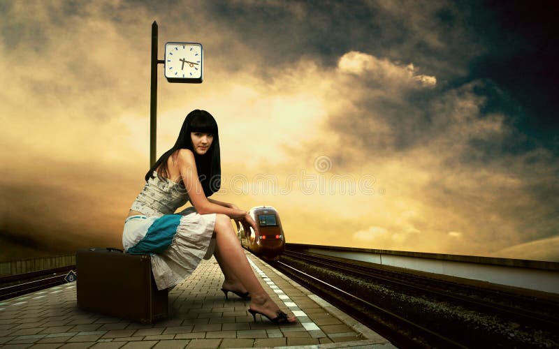 Woman on the platform