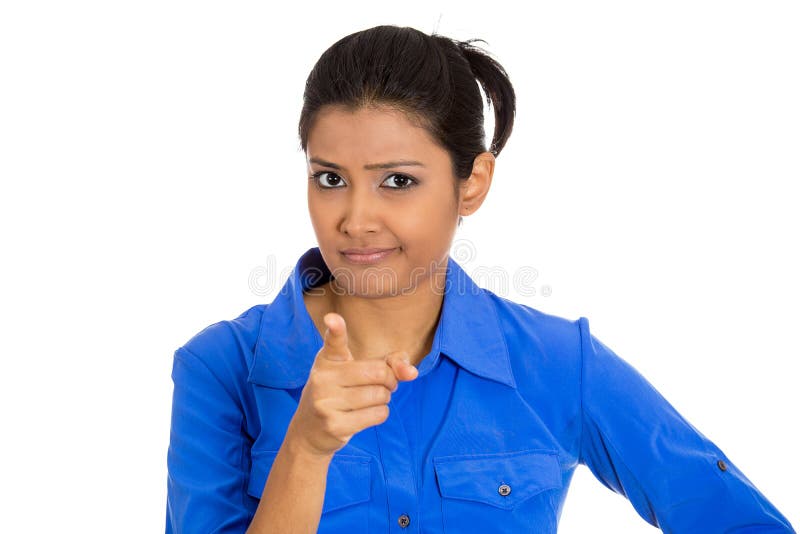 Woman Pointing At Someone As If To Say You Did Something Wrong Stock Image Image Of Harm Angry