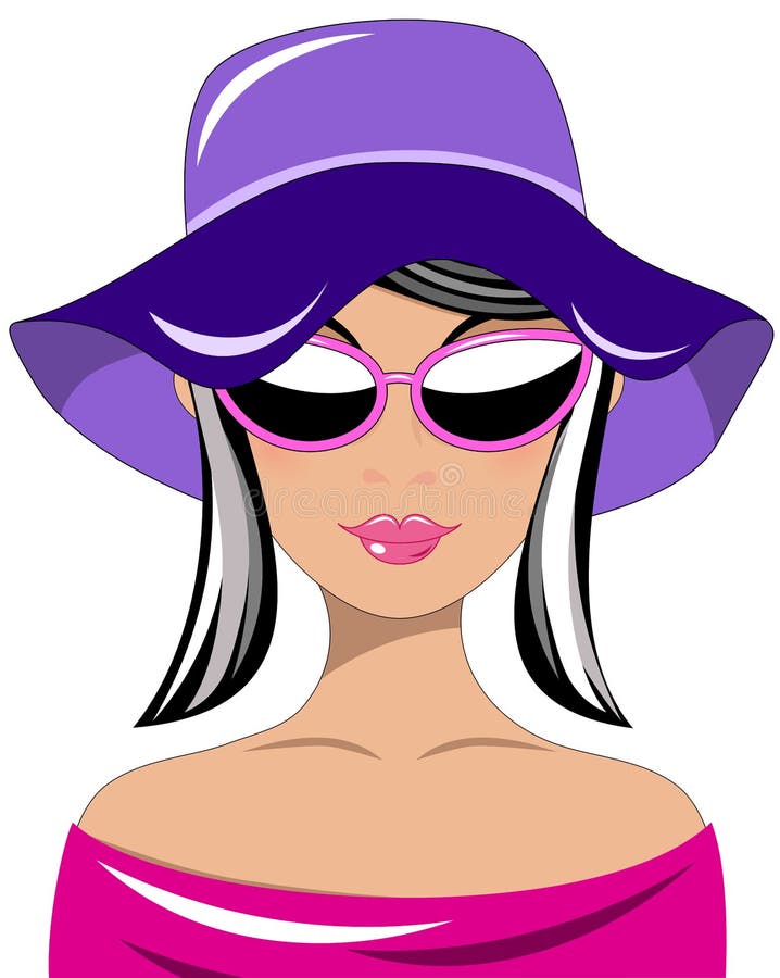 Woman Portrait Beautiful Hat Fashion Isolated vector illustration Woman Portrait Beautiful Hat Fashion Isolated vector illustration