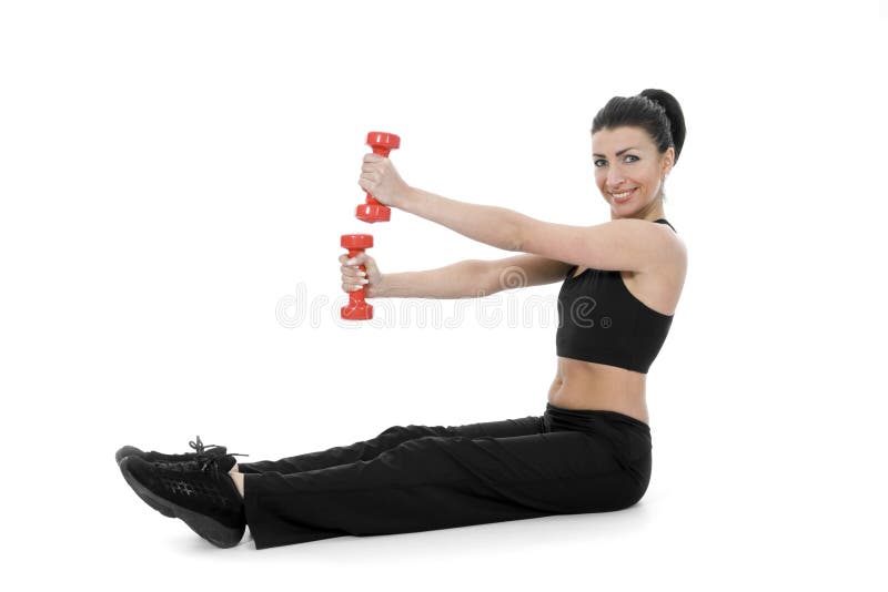 Woman practicing fitness