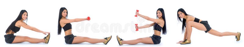 Woman practicing fitness