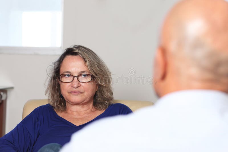 Woman at psychotherapy