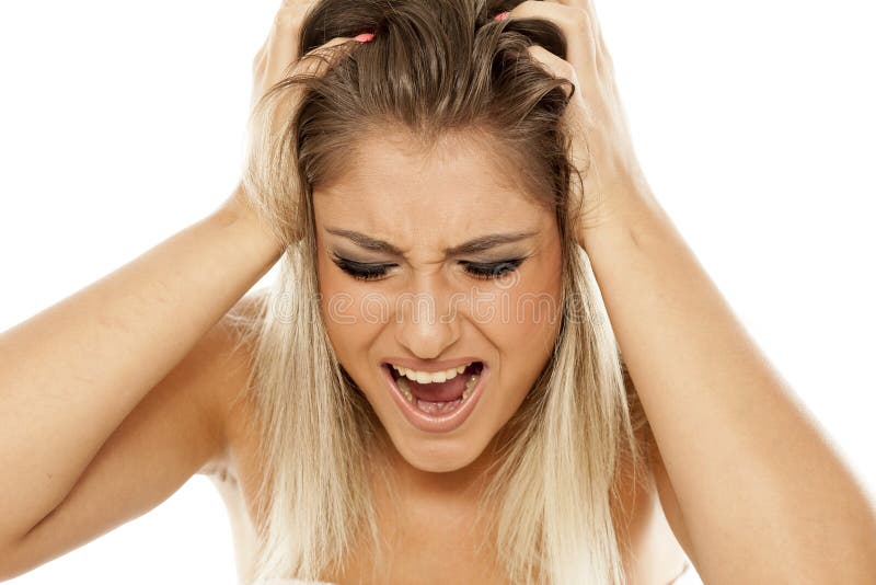 957 Upset Woman Pulling Hair Stock Photos Free & RoyaltyFree Stock