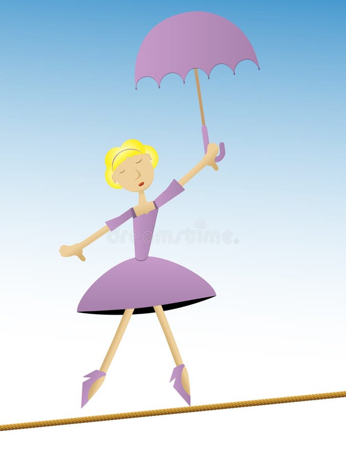 Woman Tightrope Walk Stock Illustrations – 149 Woman Tightrope Walk Stock  Illustrations, Vectors & Clipart - Dreamstime