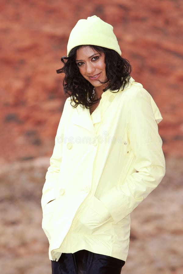 Woman in raincoat stock photo. Image of outdoors, feminine 17813228