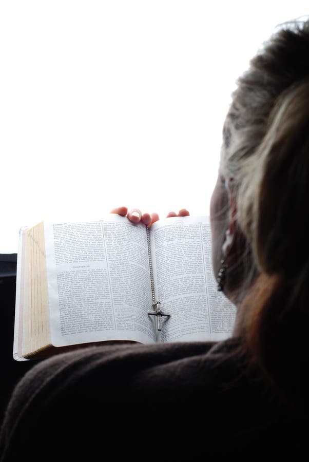 Woman reading bible