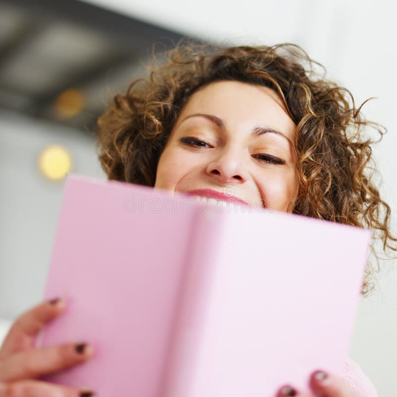 Woman reading book