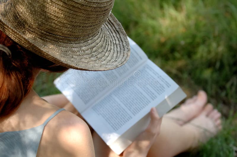 Woman reading book