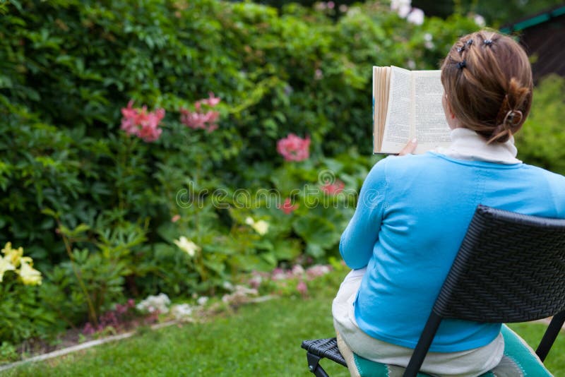 Woman reading a book