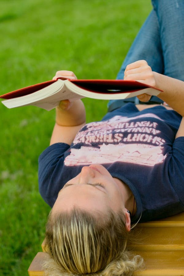 Woman reading in the park