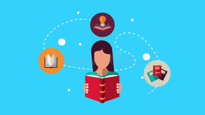 Text Book Open Literature Animation Stock Footage - Video of knowledge,  icon: 192040902