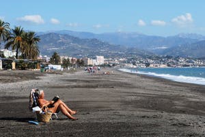 Woman Reading On Torre Del Mar Beach Spain Editorial Image Image Of Woman Reading On Torre Del Mar Beach Spain Editorial Image Image Of