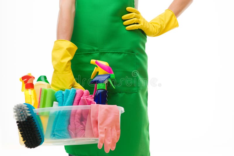 Woman ready for spring cleaning