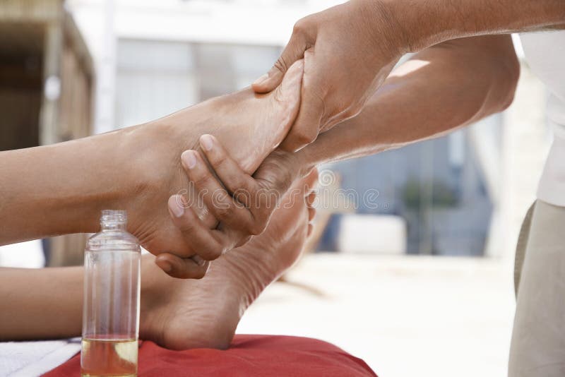 Woman Receiving Foot Massage