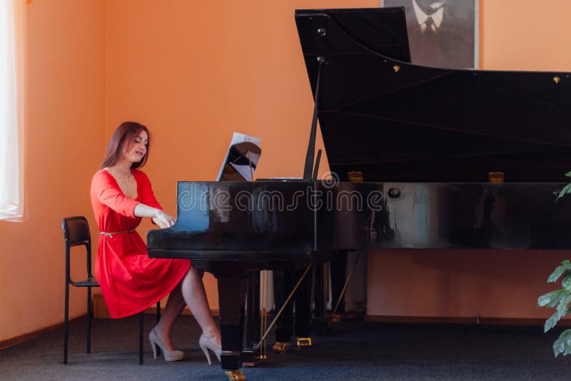 Woman playing piano