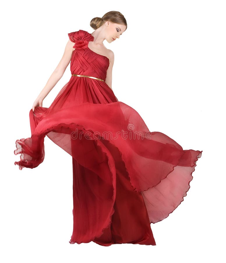 Woman in red dress, gown royalty free stock photo Woman in red dress, gown royalty free stock photo
