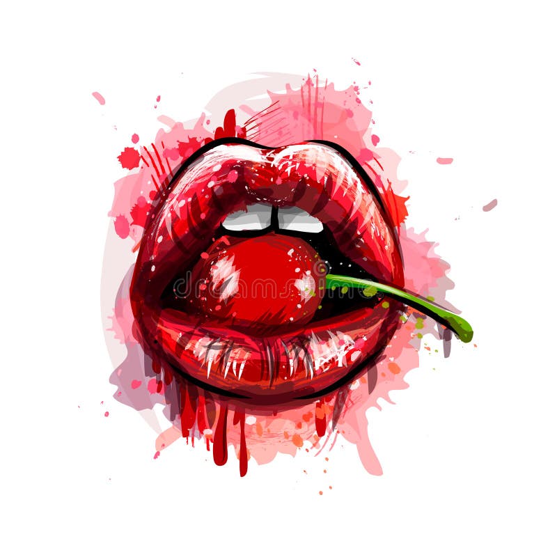 Lips Cherry Stock Illustrations 1435 Lips Cherry Stock Illustrations 