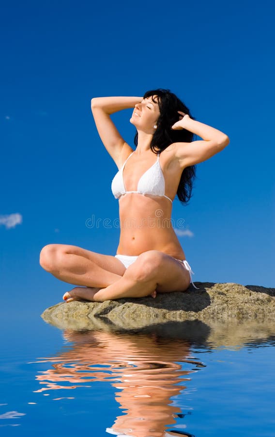 Woman relaxation in the beach