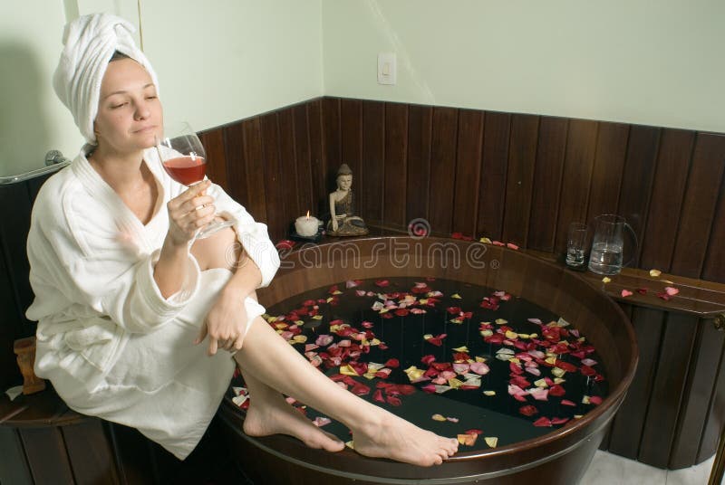 Woman Relaxing at a Spa - Horizontal