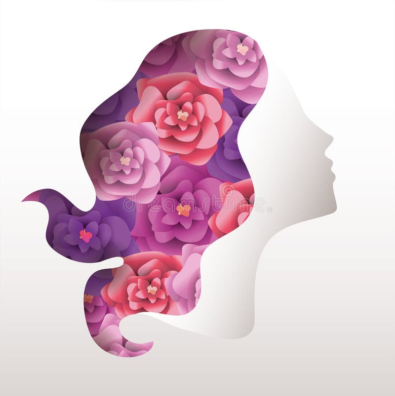 Woman in a hat with roses stock vector. Illustration of girl - 18864601