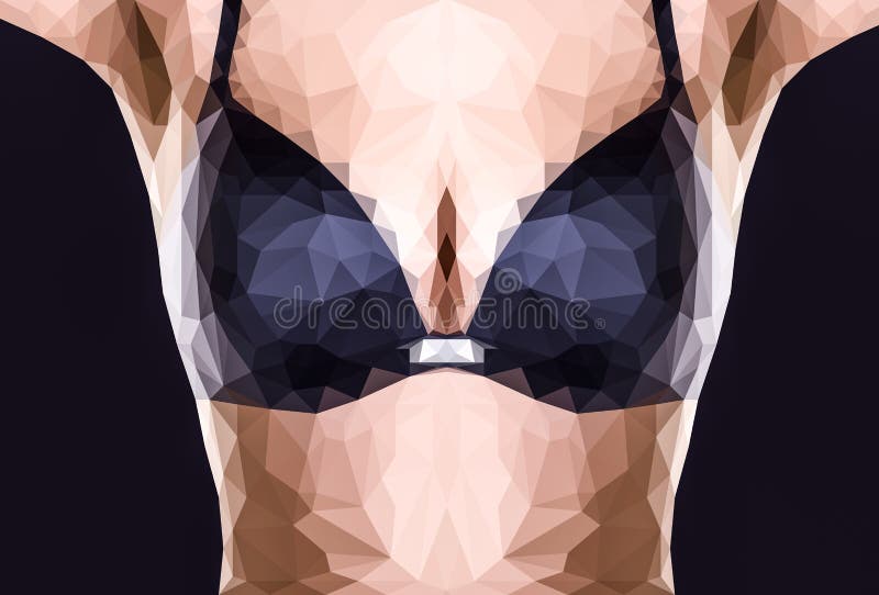 Woman's breasts in bra