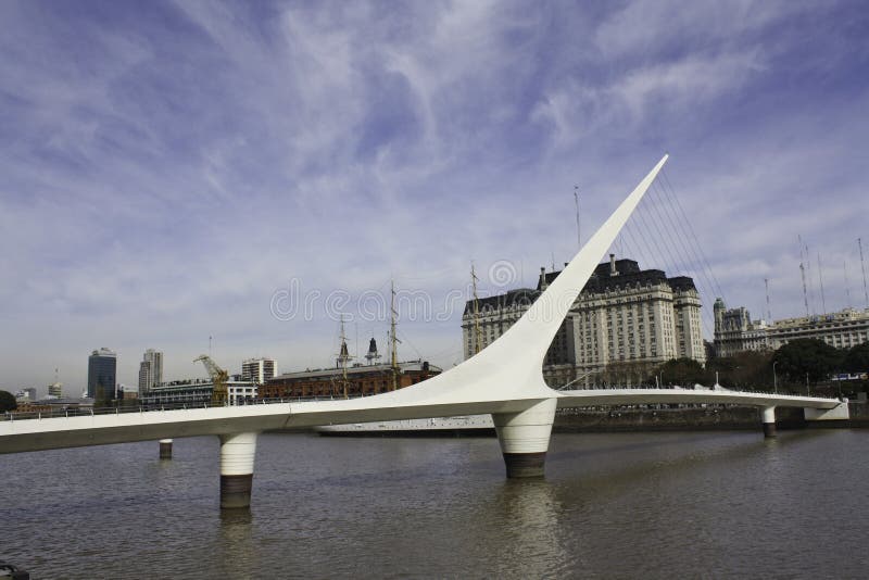 Woman's Bridge in Buenos Aires - Argentina royalty free stock photo Woman's Bridge in Buenos Aires - Argentina royalty free stock photo