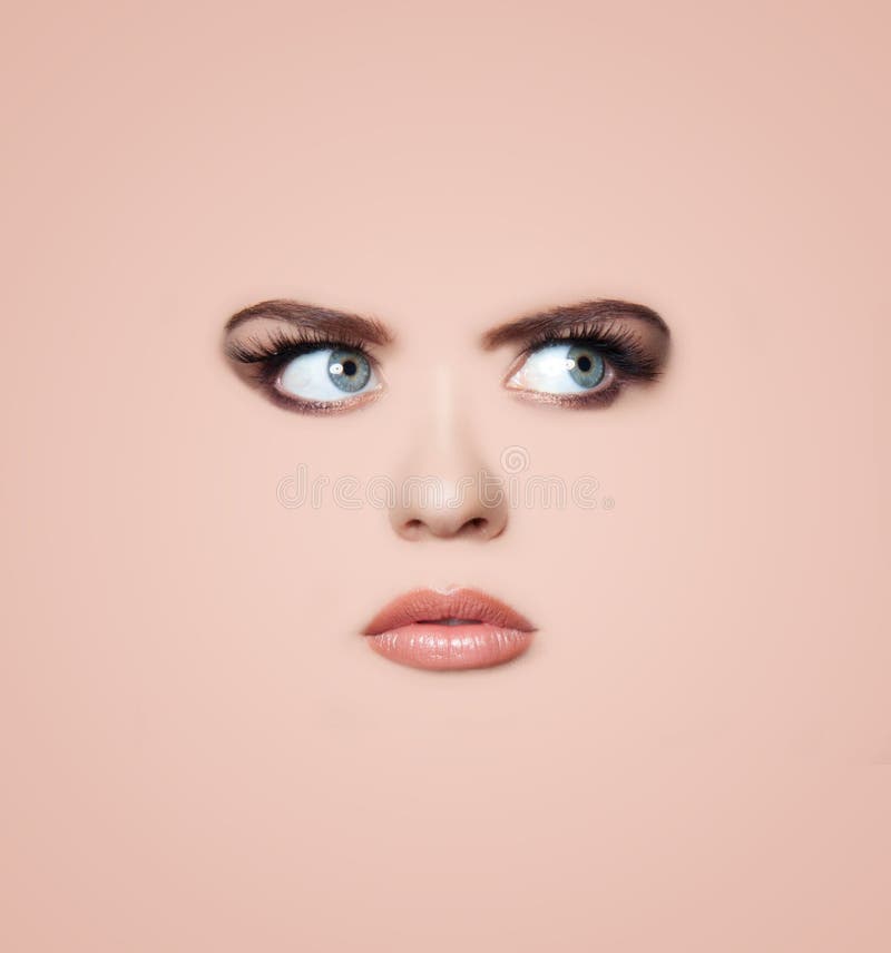 Woman s face background stock photo. Image of eyes, lips - 16459104