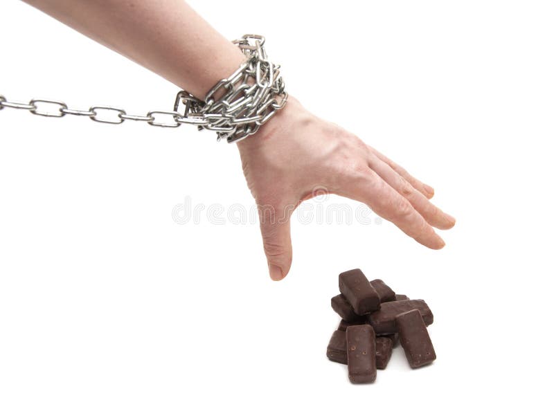 Woman s hand in chains