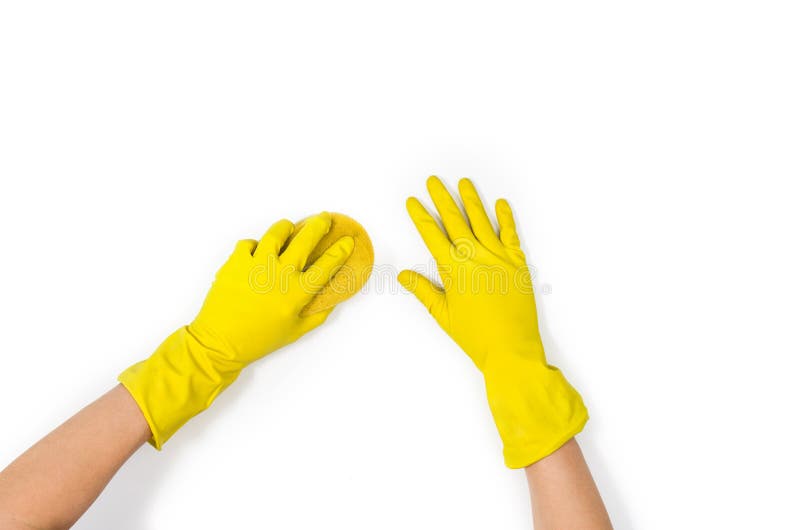 Isolated woman`s hand cleaning on a white background. Cleaning or housekeeping concept background. Frame for text or advertising. Detergent background stock images, royalty-free photos and pictures