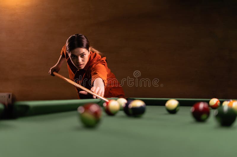 Female Billiard Stock Photos - Free Download With Trial