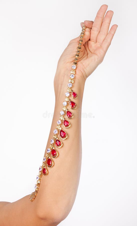 Woman S Hand Holding a Necklace Stock Photo Image of elegant, glamour