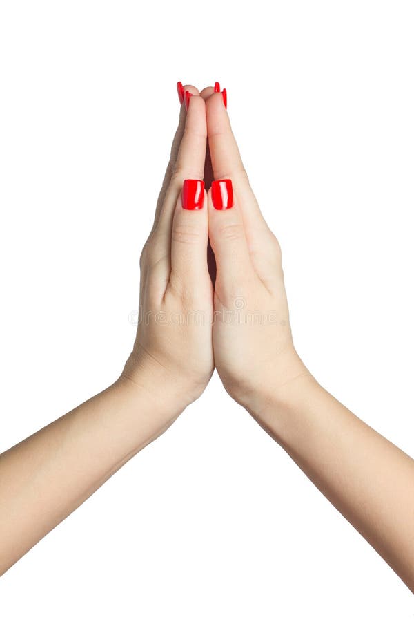 Womans Hand with Red Nails · Free Stock Photo