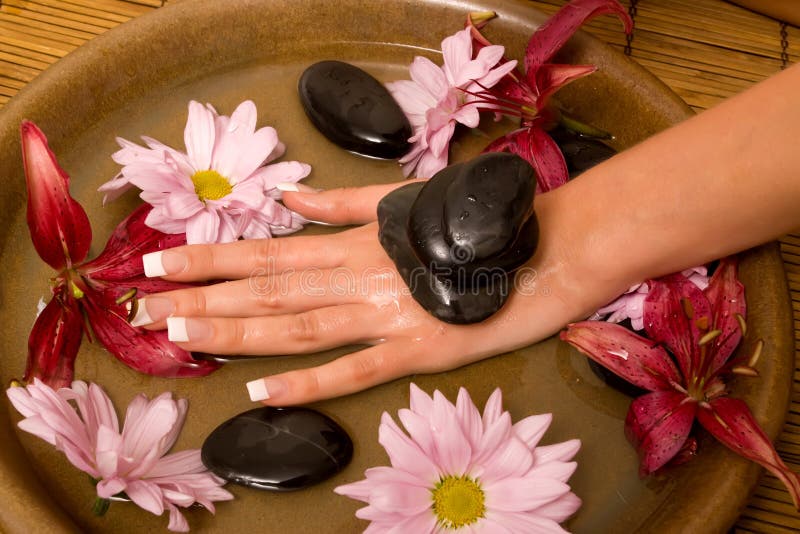 Woman s hands in water stock photo. Image of lily, bodycare 12068446