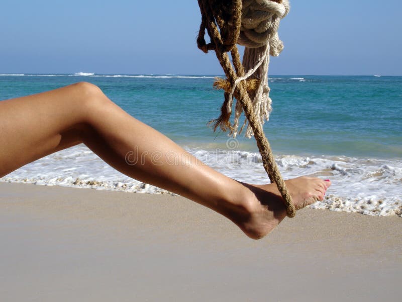 Woman s Leg in Paradise stock photo image pic