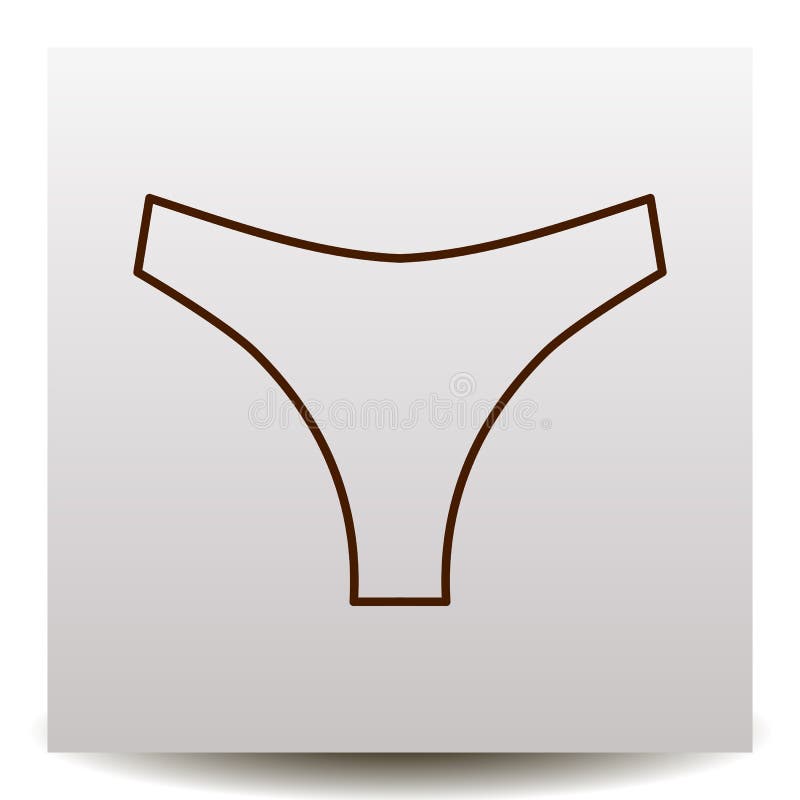Panties line icon. underwear pants sign. women undies lingerie • wall  stickers linear, website, app