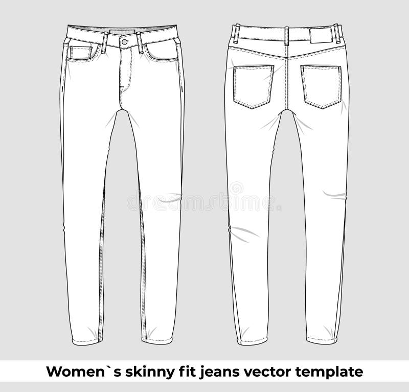 Discover 75+ jeans flat sketch super hot - seven.edu.vn
