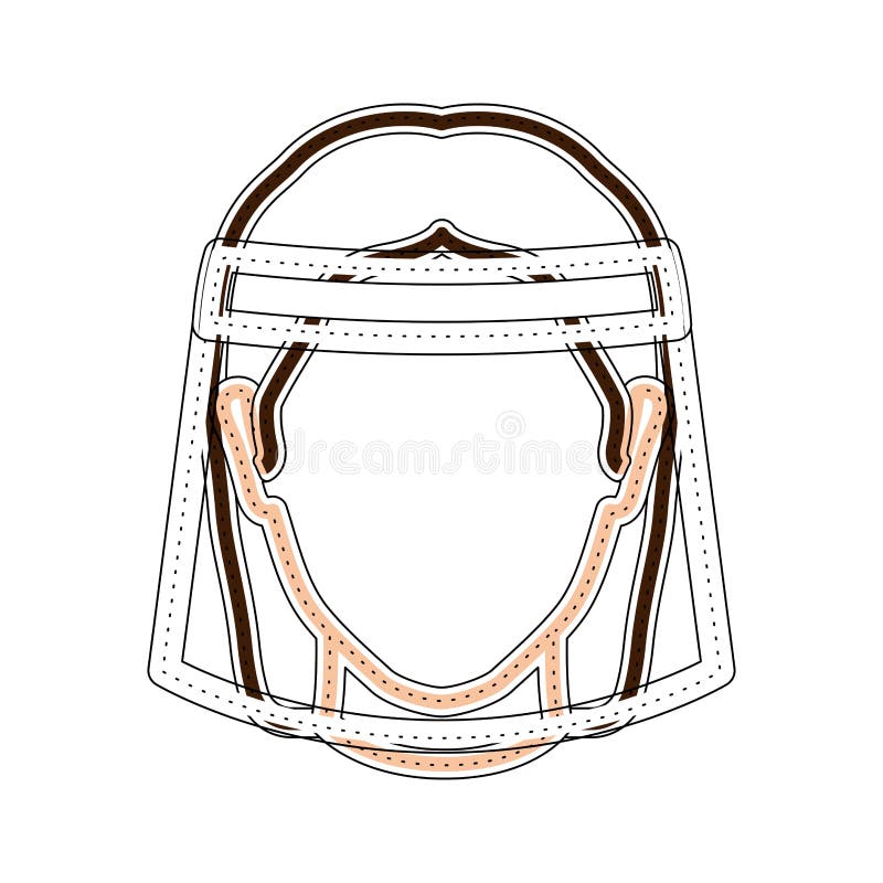 Woman with a safety visor stock vector. Illustration of woman 183584250