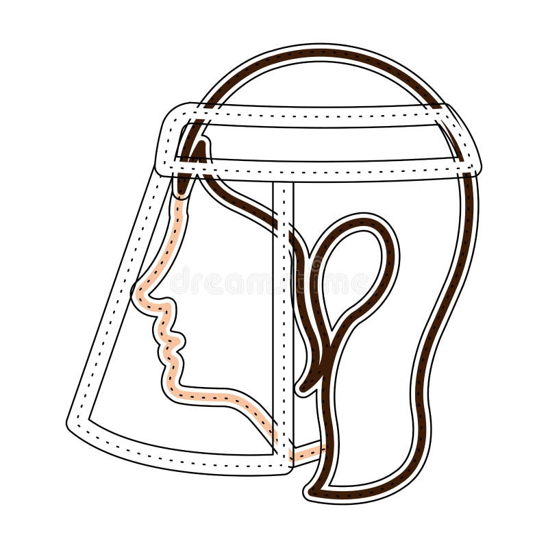 Woman with a safety visor stock vector. Illustration of woman 183584250