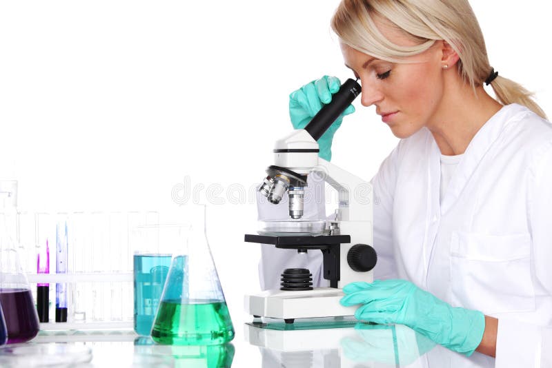 Woman scientist in chemical lab