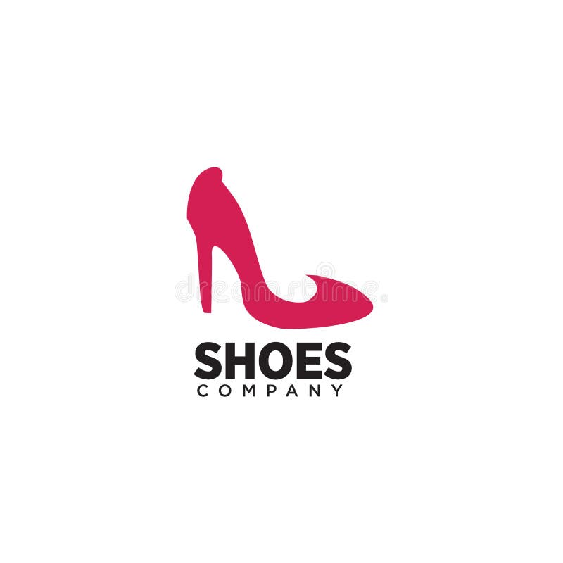 Woman Shoes Logo Design Vector Template Stock Vector - Illustration of ...