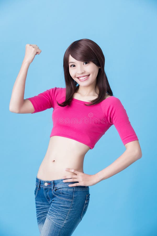 Woman show fist to you royalty free stock photo Woman show fist to you royalty free stock photo