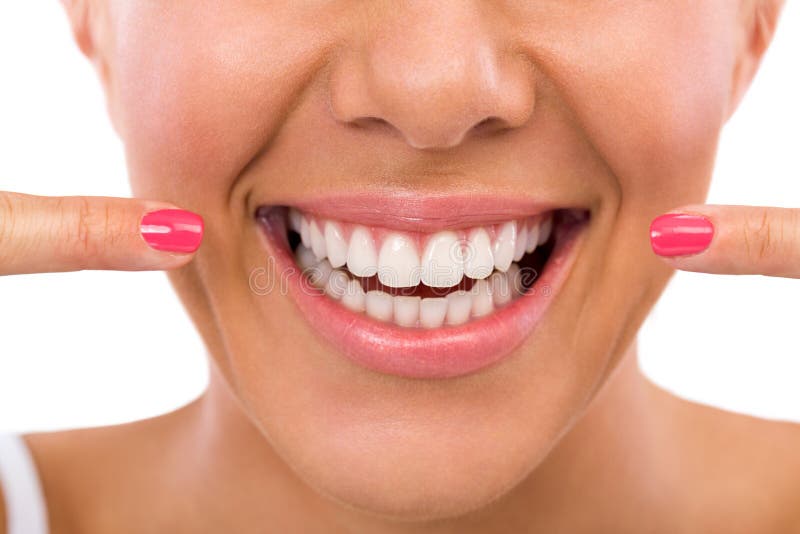 Woman Showing Her Perfect Teeth Stock Photo Image 45303154