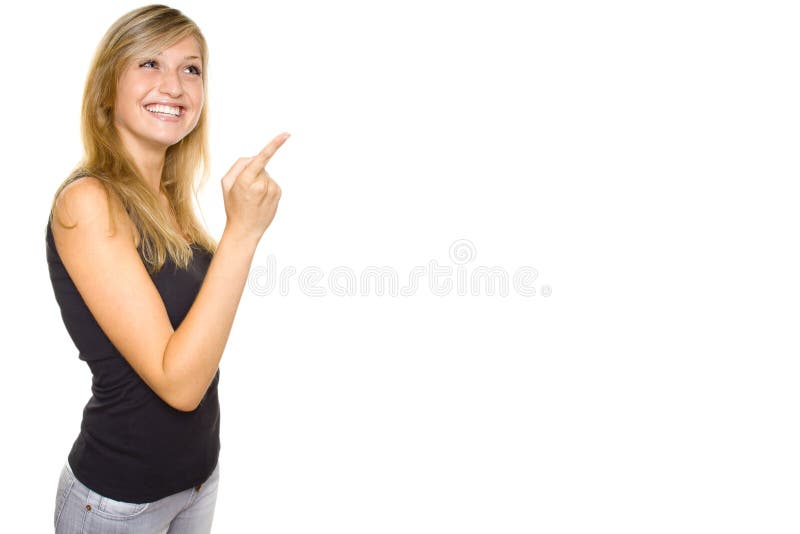 Woman showing thumbs up