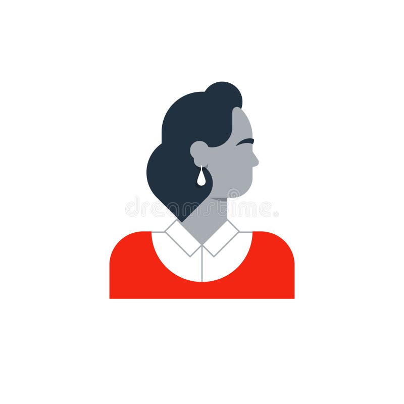 Woman Side View, Turned Head Stock Vector Illustration of manager